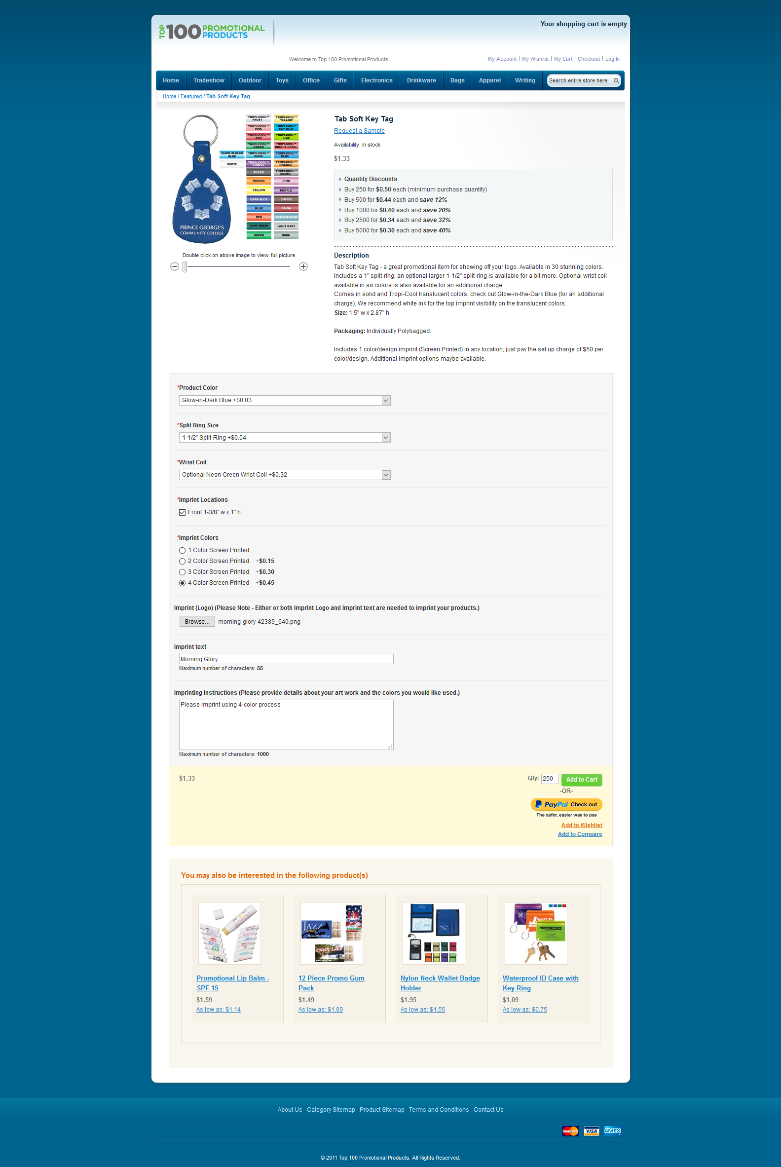 Project: Top 100 Promotional Products